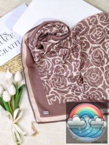 روسری طرح دار منگوله دار