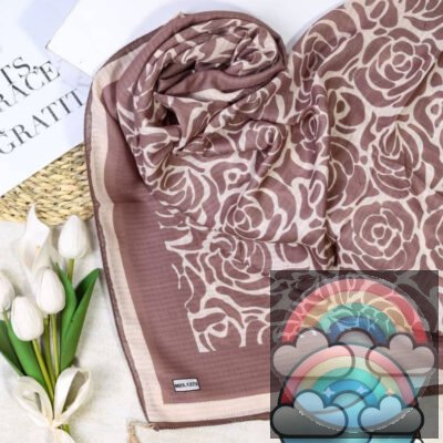 روسری طرح دار منگوله دار